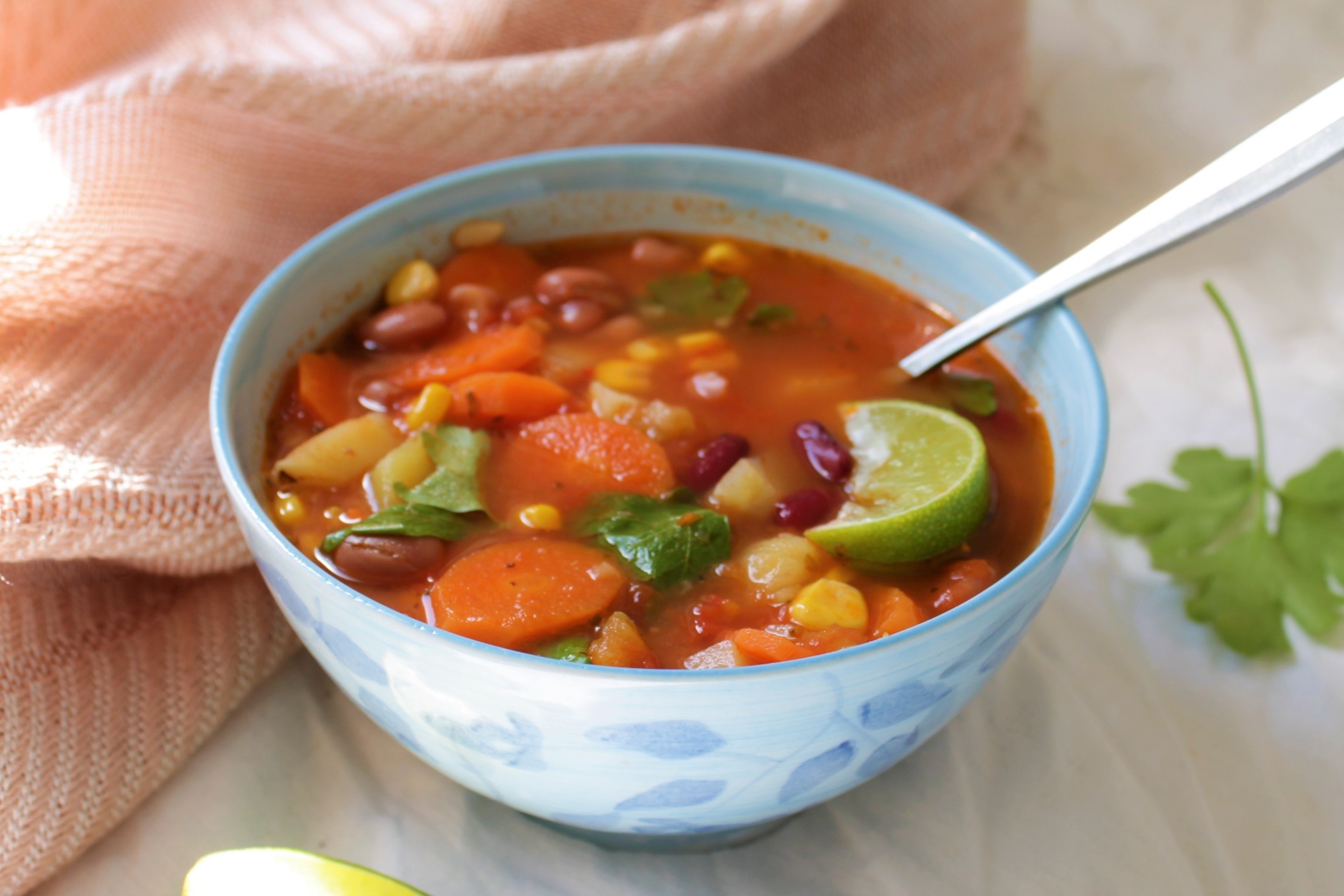 Spicy bean soup - Climate Friendly Veggie Food