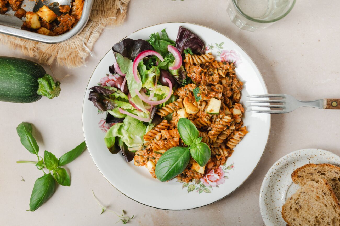 Mediterranean baked pasta